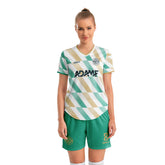 ORKY Women Soccer Jersey with Short, Customize Name Number Shirt, Football Training Kit Melody Green