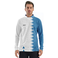 ORKY Men Customize Soccer Sweatshirt, Custom Made Name Number Pullover, Football Warm Up Top White