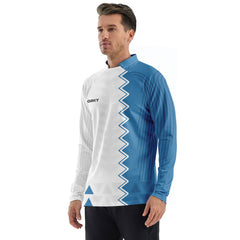 ORKY Men Customize Soccer Sweatshirt, Custom Made Name Number Pullover, Football Warm Up Top White