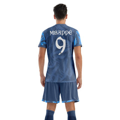 Men Customize Soccer Jersey with Short, Print Your Name Number, Football Training Kit Lava Blue