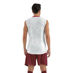 ORKY Men Soccer Vest with Short, Customize Name Number Sleeveless Shirt, Football Training Kit