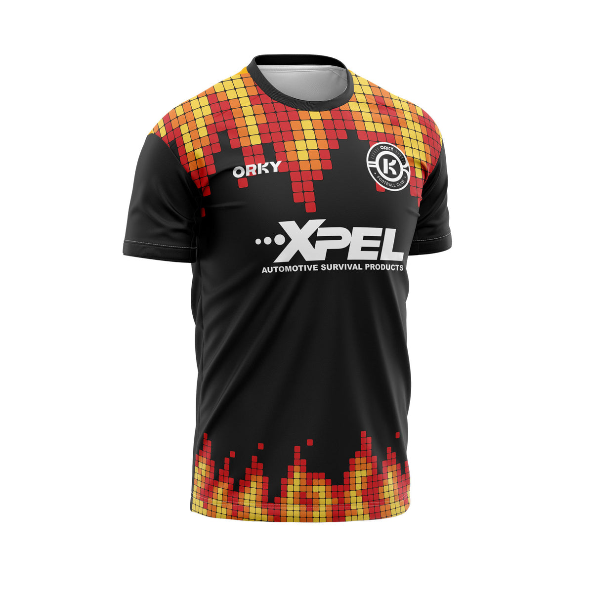 ORKY Soccer Jersey, Women Customize Shirt, Street Blokette Dress Up Mosaic Fire