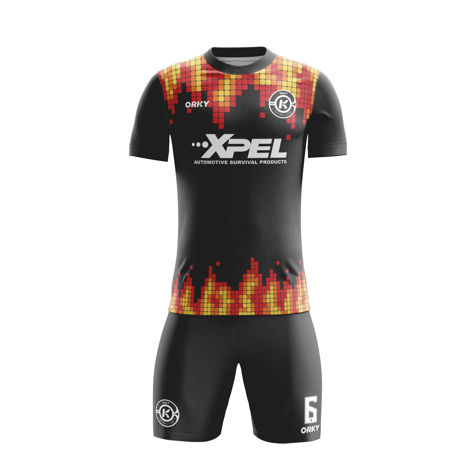 ORKY Soccer Jersey, Women Customize Shirt, Street Blokette Dress Up Mosaic Fire